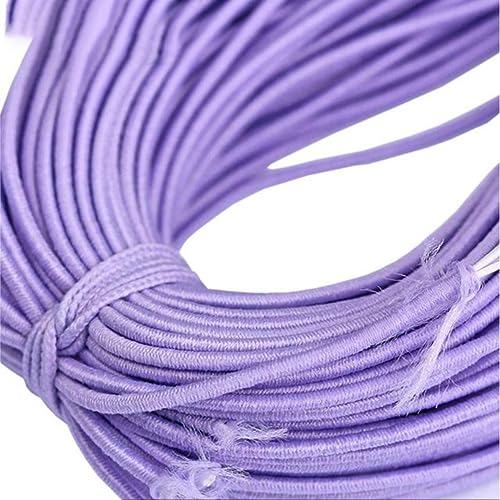 10 metros 1 mm 2 mm 3 mm banda de goma elástica redonda cuerda elástica cuerda de choque correa de cuerda elástica cordones accesorios de costura de bricolaje-1 mm púrpura claro, 3 mm, 10 metros
