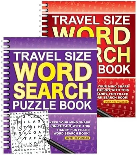 Sixstore Lot de 2 livres de puzzle à spirales Format voyage Format A5