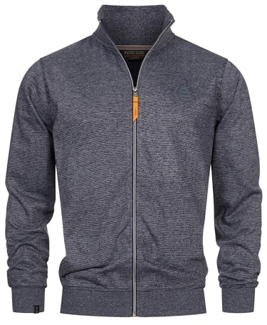 Indicode Herren INYanic Sweatjacke Herrenjacke Cradigan mit Stehkragen | Sportliche Sweatjacke für Outdoor und Sport, Cardigan, Herrenjacke, Sportjacke, Freizeitjacke, Zip Jacke für Männer
