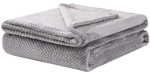 MSTIANQ Waffel Decke Für Sofa Bett Outdoor Reisen, Weiche Flauschige Kuschelige Mikrofaser Wolle Decke Für Alle Jahreszeiten (Farbe : Grey, Size : 150x200cm)