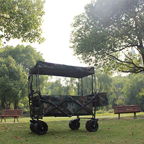 CCYENG Gartenwagen Outdoor Utility Wagon Klappbarer Garten Strand Shopping Campingwagen Gartenwagen Karren Einfacher Transport