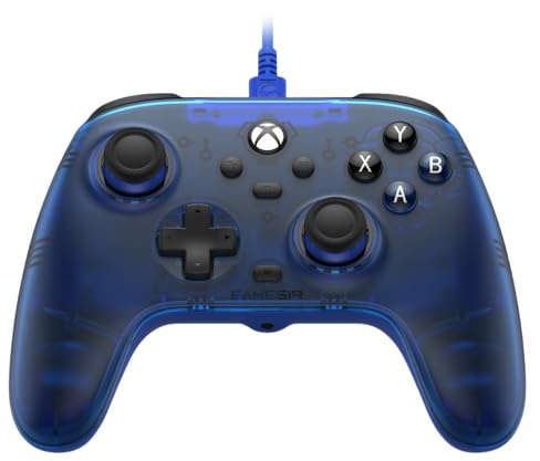 GameSir T7 Wired Controller för Xbox Series X|S, Xbox One och Windows 10/11, Plug and Play gamepad med halleffekt Joysticks/Hall Trigger, 3,5 mm ljuduttag – blå
