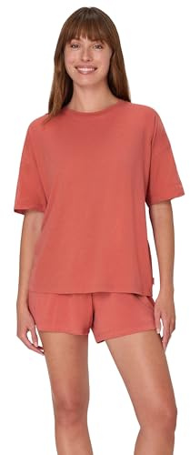 Hanes Women's Originals Supersoft Boxy T-Shirt & Sleep Shorts Set, Comfywear Lounge/Sleepwear