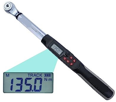 Misuratore di coppia digitale, chiave dinamometrica digitale al 2% 1,5-340 Nm Chiave dinamometrica elettronica professionale regolabile Strumento di riparazione auto e bici Chiave dinamometrica Tester