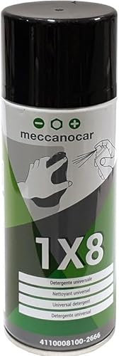 MECCA NOCAR 1X8 Detergente Professionale Universale per Rimuovere ogni Tipo di Sporco 400 ml Grasso Olio Catrame Resine Siliconiche Adesivo Residui di Vernici Sintetiche Pitture Fresche ecc.