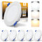 LED Recessed Ceiling Lights, 6W Ultra Slim LED Downlights, Warm White 3000K Neutral White 4000K Cool White 6000K, IP44 Dimmable Spotlights for Bathroom Kitchen Living Room,White 6 Pack