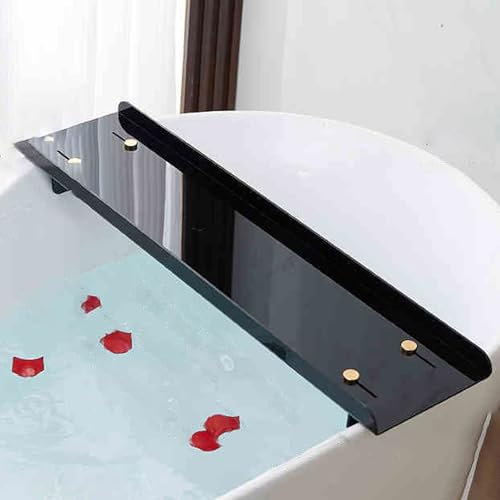 Onxyrbyte Bandeja para BañEra AcríLico,Bandeja Organizadora para BañEra,Bandeja Extensible para BañEra,DiseñO De Orificio De Drenaje,Mango Antideslizante,Almacenamiento,Adecuado para BañO