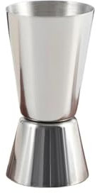 QuxetlRyz Jigger 2 Tazas medidoras de Acero Inoxidable 15/30 25/50 for Bar, Fiesta, Vino, cóctel, coctelera, Jigger de Doble Disparo, Bebidas líquidas, Herramienta de Bricolaje(Silver 25-50ml)