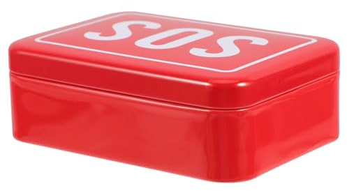 SHERCHPRY Botiquín Portátil De Primeros Auxilios Caja Organizadora De Medicamentos Estuche De Hojalata Gran Capacidad Cierre Hermético Para Uso Doméstico Oficina y Emergencias