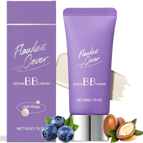 Perfect Cover Serum BB Cream 50ml - Perfect Cover Serum Foundation Concealer Moisturizes Nourishes Cream for Flawless Coverage (Light Beige - 2PCS)