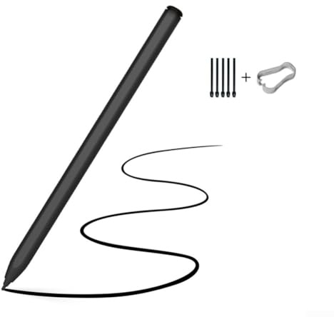 EMR Stylus Pen con fijación magnética, 4096 niveles de presión y rechazo de palma para 2 y 1 tabletas (negro)