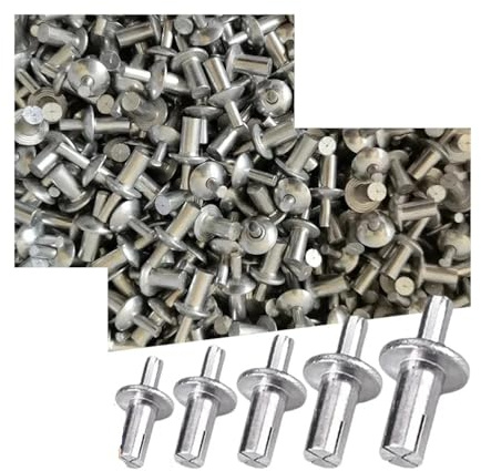 10-200 remaches de expansión aleación aluminio, clavos accionamiento por martillo, perforantes, tornillos rosca tipo golpe, sujetadores(100PCS,5x11mm)