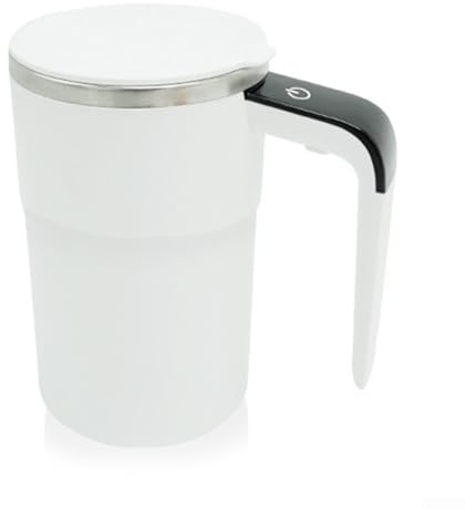 La tazza elettrica auto-miscelante mescola perfettamente le bevande con un solo pulsante premendo, migliorando la tua esperienza di bere (bianco)