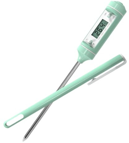 TOYANDONA Termometro per Alimenti Digitale Multifunzionale Sonda in Acciaio Inox per Latte e Acqua, Termometro da Cucina per Ragazzo Ragazza, Strumento di Misura Pratico per Uso Domestico