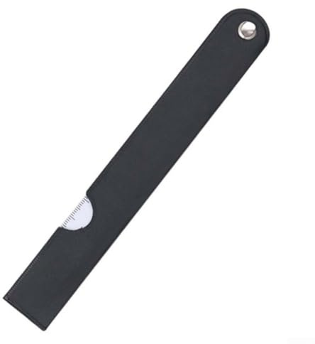 Tidevib Regla plegable multifuncional en forma de abanico con marcas claras para diseño de interiores, dibujo de moda, 7.7 pulgadas, color negro
