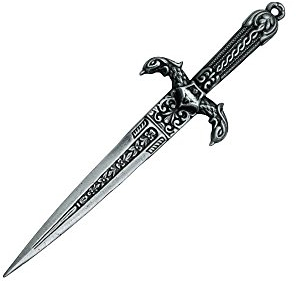 Haller Brieföffner Miniaturschwert, Silber, 23cm