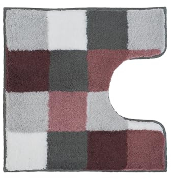 Kleine Wolke 5426407129 WC-Vorleger Caro, 55 x 55 cm, Old Rose, 4004478230477 | OEKO-TEX zertifiziert, rutschhemmende Unterseite, für Fußbodenheizung, maschinenwaschbar, 100% Polyacryl