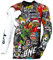 O'NEAL | Motocross Camicia a Maniche Lunghe | MX Enduro Moto | Asciugatura Rapida e Materiale Leggero di Prestazioni, Design Senza Colletto | Mayhem Jersey Crank | Adulto | Nero Multi | Taglia XL