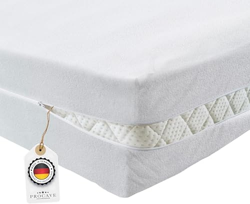 PROCAVE Housse de Matelas en Tissu éponge Non matelassé 100 x 200 cm - Hauteur du Matelas 16-22 cm - Protège-Matelas