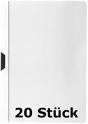 Idena 300576 - Klemmmappe DIN A4 weiß (20 Stück)