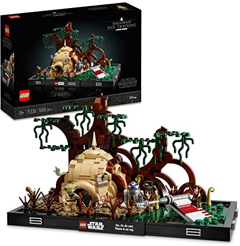 LEGO Star Wars Diorama Addestramento Jedi su Dagobah, Set Gadget per Adulti con Minifigure di Yoda, R2-D2 e l'X-Wing di Luke Skywalker, Idea Regalo per Uomo o Donna, per Lui o per Lei 75330
