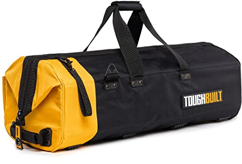 ToughBuilt - 30 Massive Mouth Tool Bag - 65 Pockets & Loops, Padded Shoulder Strap, Heavy-duty Steel Reinforced Handles, Zipper Lock Large Wide Mouth Tool Storage/Organizer Box - (TB-60-30-UK)