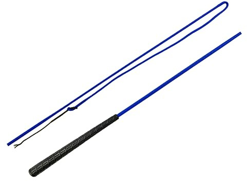 JA Horse JA0036 Touchiergerte Bogenpeitsche Gummigriff, Royalblau, 120 cm | Hochwertige Fahrpeitsche Bogenpeitsche für Kutschfahren & Bodenarbeit – Rutschfester Gummigriff für präzise Hilfengebung
