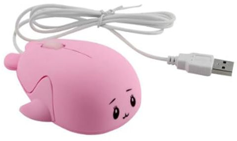Ratón con Cable USB, Ratón con Cable de Delfín Animal Lindo, Diseño Ergonómico, Ratón USB con Cable para Ordenador, Portátil, Escritorio, Ratones para Niños Pequeños