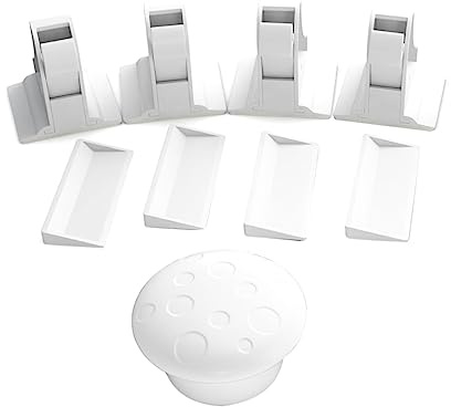 Abaodam 5 Stück Magnetische Kindersicherheitsschlösser für Schubladen und Schrankschranktüren Unsichtbares Design Installieren Abs Material für Zuhause