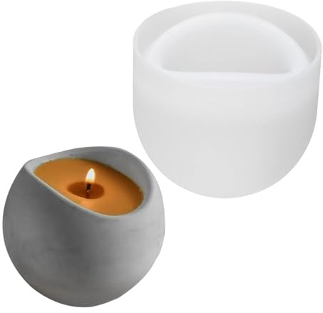 PATIKIL Silicone Mould Pot, 3.5x2.8 Inch Concrete Flower Pot Moulds for DIY Succulent Planter Candle Pen Holder Mould, White