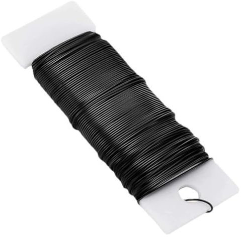 Black Florist Wire, Floral Wire For Floristry Supplies, Wreath Making Kit Supplies Crafting, 22 Gauge, Metal Bonsai