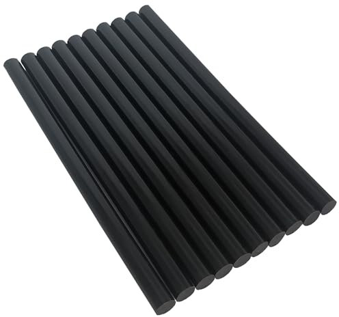 Raintwo 200x11mm Colla a Caldo Bastoncini Nero per Pistola Colla a Caldo - 10 Pezzi
