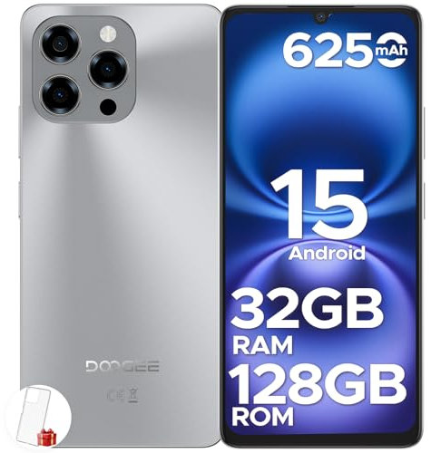 DOOGEE Note 58 Smartphone Android 15, 6250mAh 32GB+128GB/2TB TF Cellulari, 6.75 HD+ 90Hz Telefoni Cellulari, 16MP 4G Dual SIM Telefono Cellulare, Octa Core Widevine L1/ NFC/OTG/Face ID, Naturale