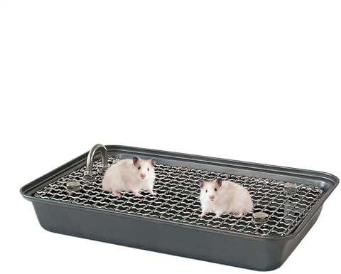 rabbiit Katzentoilette – Trainingspfannenkäfig | Kaninchenklo | Abnehmbare Hasentoilette | Wiederverwendbare Ecktoilette | Edelstahl Töpfchentrainer | Katzentoilette für kleine und mittelgroße Tiere