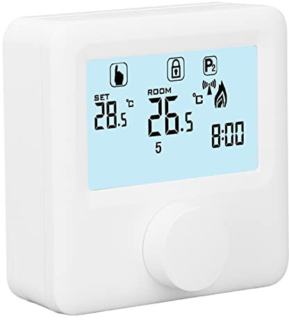 Digital Temperature Controller, LCD Display, Programmable Thermostat for Boiler with Large Screen, Small Size, Easy Installation, Energy Saving