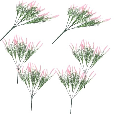 ERINGOGO 6 Stück Künstliche Lavendelblüten aus Kunststoff Naturgetreues Design Dekorativ und Langlebig für Hochzeiten und Partys Geeignet