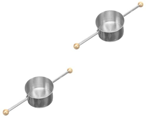 PRETYZOOM 2 Pezzi Misurino Cocktail Inossidabile con Doppia Strumento Misura Preciso per Barman per Ricette Cocktail Bar e Ristoranti Facile Controllo Del Versamento