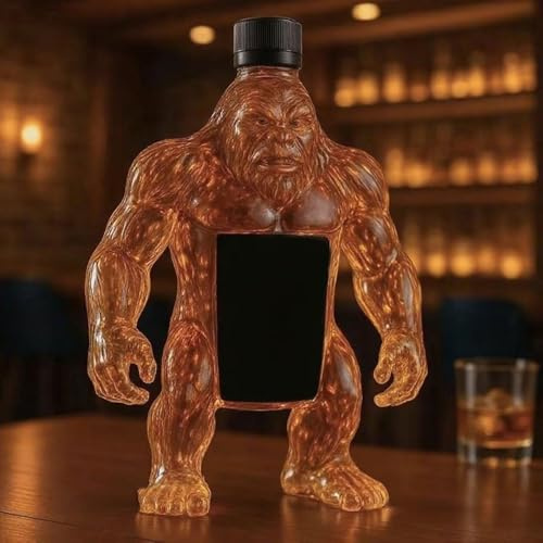 Carafe A Decanter Vin - Bouteille Whisky, Carafe À Whisky En Verre Avec Animaux Amusants, Carafe À Vin Rouge Créative De 300 Ml, Statue D'animal Gorille, Singe Ancien(C)