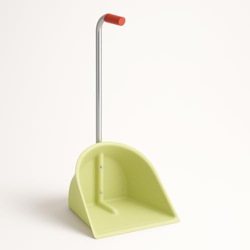 ERPINA® Bollensammler 80cm gelb - robuste Bollenschaufel mit viel Volumen für Pferdehalter, Landwirte & Stallbetreiber - ideal zum schnellen Aufsammeln von Pferdeäpfeln & Mist + Forke Mistschaufel