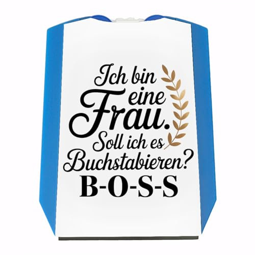 speecheese Frau ist der BOSS Parkscheibe lustiger Parkplatzbegleiter mit Eiskratzer und Einkaufswagenchip