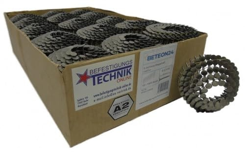 7.200 takpappspikar 3,1 x 32 mm A2 rostfri ring | Lämplig för takpapp prebena 4X-CNZ45, Makita AN454, HiKOKI NV1845DA, DeWALT DCN45RNNT, Bostitch RN46K