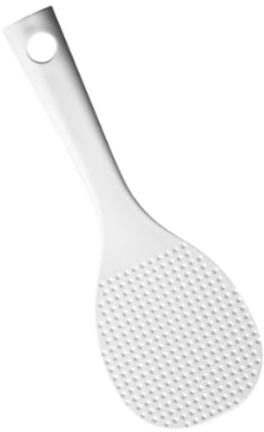 HANABASS Cucchiaio per Riso Resistente Alte Temperature in Plastica Manico Antiaderente per Appendere, Palette Riutilizzabile per Servire Riso, Zuppe e Porridge Uso Domestico e