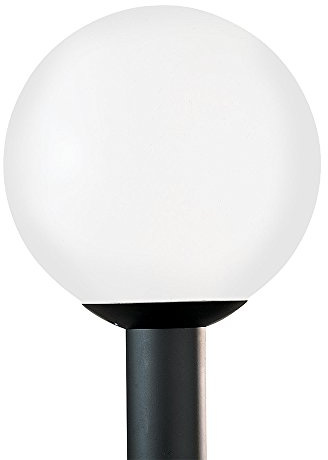 Generation Lighting 8254-68 Outdoor Globe Traditional One - Light Outdoor Light Post Outside Fixture, White Plastic Finish, 1-Light, cETL Listed, Safety Rated for Wet Locations