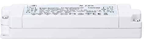 Paulmann 3651 Halogen Trafo 230/12V 105VA max. 35-105 Watt dimmbar Weiß Kunststoff