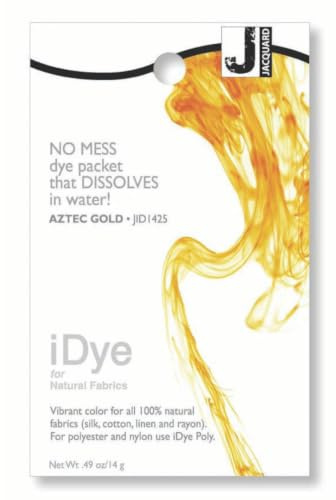 Jacquard iDye Aztec Gold Fabric Dye for Textiles Using Natural Fibres14g No Mess Packet
