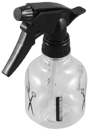 sourcing map Plastic Hairdressing Trigger Spray Bottle, Clear Black - 250 ml