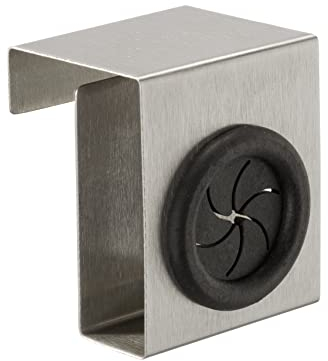 WENKO 4368060100 Gancio sopraanta Push inox satinato, Acciaio inossidabile, 5 x 6 x 4 cm, Opaco