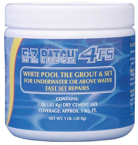 E-Z Products 4 F.s. White Pool Tile Grout Repair (Fast Set) 1 Lb.