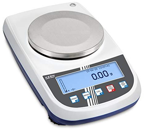 KERN Serie PLJ Kunststoff Präzisionswaage, 6200g Wägebereich, 0,01g Ablesbarkeit, 210mm x 340mm x 120mm