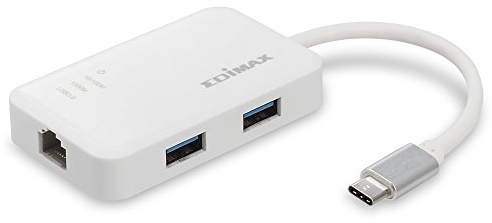 Edimax EU-4308 - Hub USB-C a 3 Puertos USB 3.0 con Gigabit Ethernet
